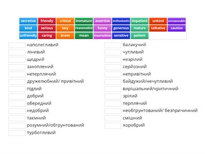 Personality traits part 1