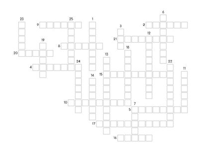 Verbos regulares presente de indicativo CRUCIGRAMA