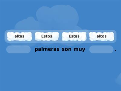 Demostrativos y adjetivos