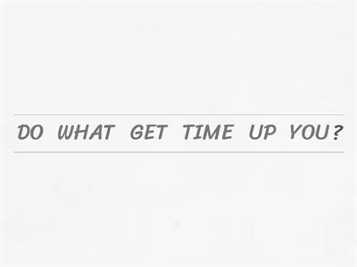 Making questions UNJUMBLE