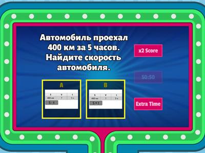 Задачи на движение 4 класс (Закрепление)