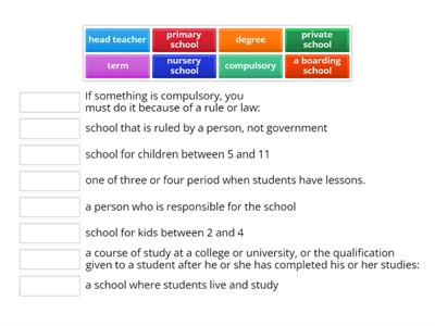 English File B1 Unit 7A Education vocabulary