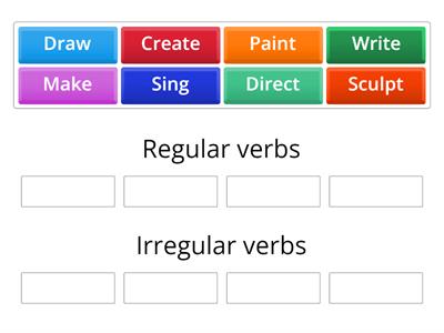 Regular and irregular verbs