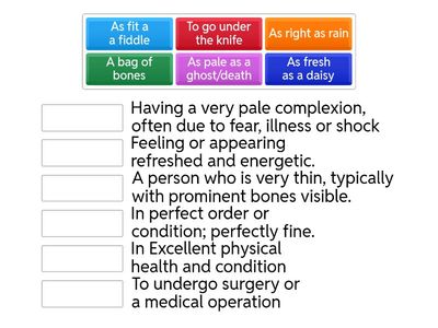 Advanced English Idioms about health