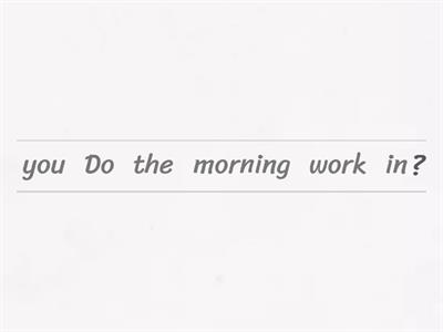 Present Simple: yes/no questions 