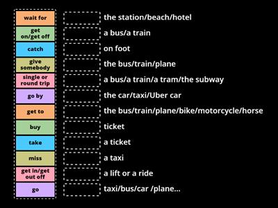 Travel collocations