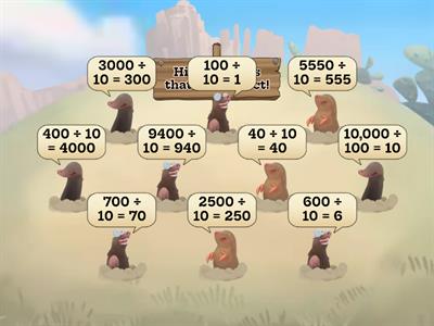 Dividing by 10 and 100!