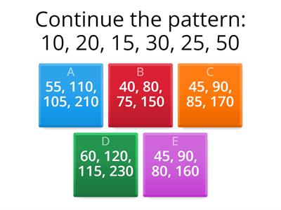 Number pattern 2 (ME)