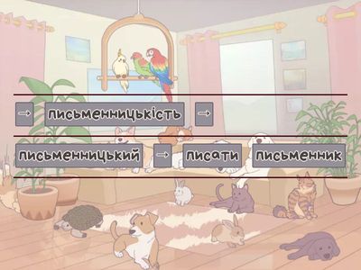 Словотвірний ланцюжок 6 клас