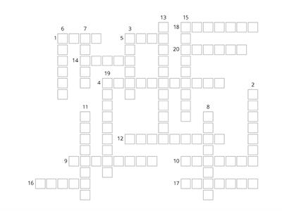 Home: rooms and furniture - crossword