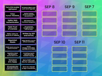 SEPs 7, 8, 9, 10, 11