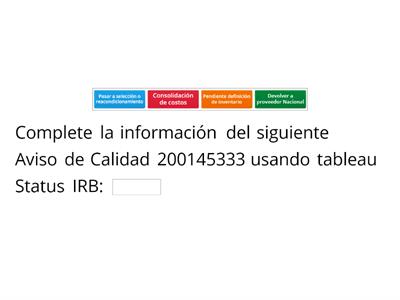 IRB pregunta abierta: