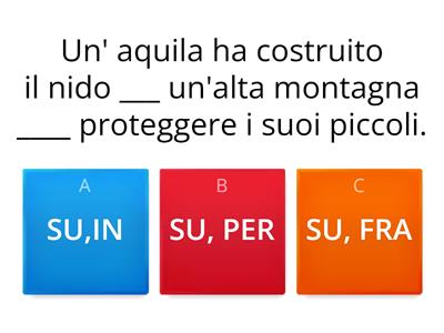 Quiz con Preposizioni Semplici 