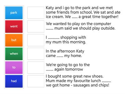 Flyers reading and writing test 2 part 6