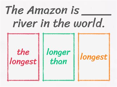 Comparative and superlative adjectives