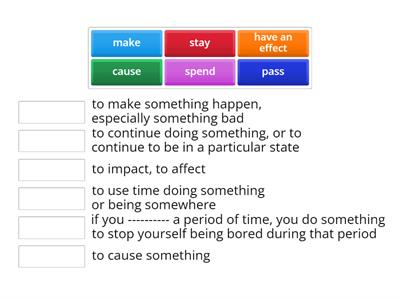 Unit 9 - stay, spend, pass, etc