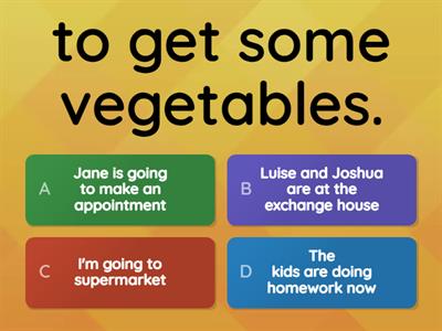 Infinitive OF PURPOSE - Quizz