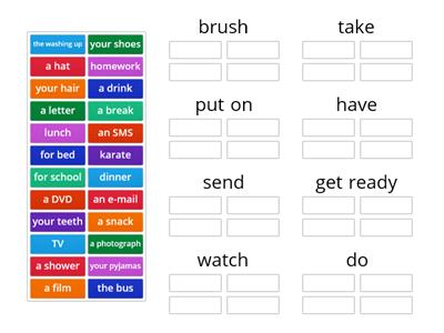 Project 3 fourth ed. Unit 3/A  Collocations 