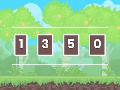 Ordena los números de menor a mayor 