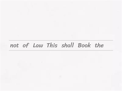 PUT IN ORDER THE SENTENCES. "Joshua 1".