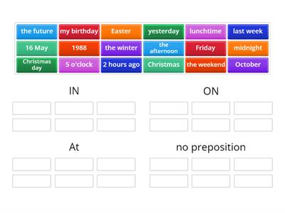 Time prepositions