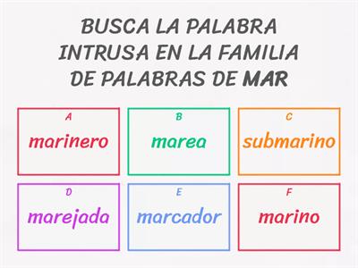 FAMILIA DE PALABRAS