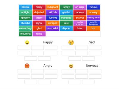 Feelings: complex Synonym Sort