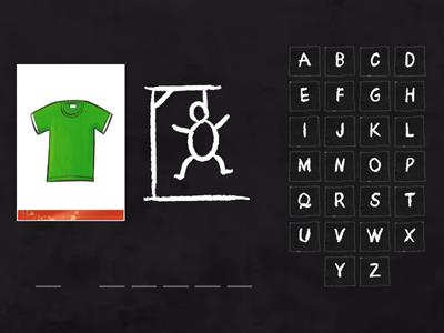 Kids box 1. Unit 8. My clothes. (Hangman)