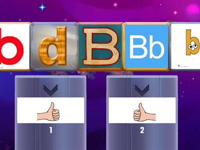 Letters B and D 