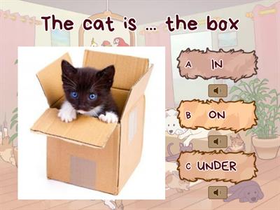 in, on, under, next to