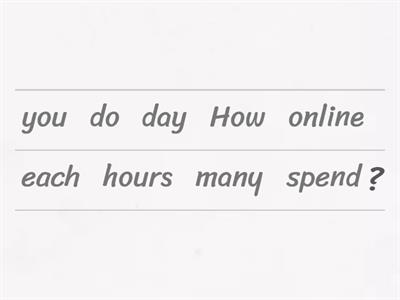 Word order in questions