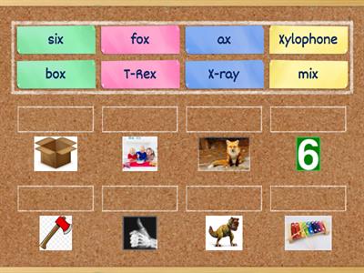 X letter Vocabularies