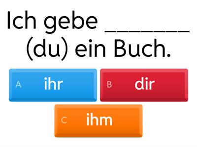 A2 Personalpronomen (Dativ)