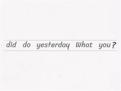 Past simple - questions