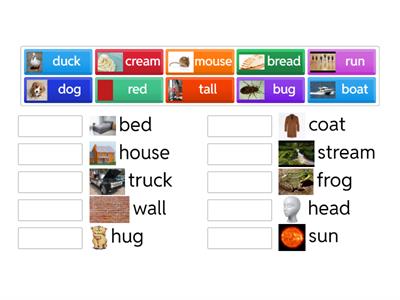 Rhyming words Grade 3 Unit 5