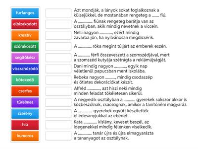 Belső tulajdonságok- kiegészítős