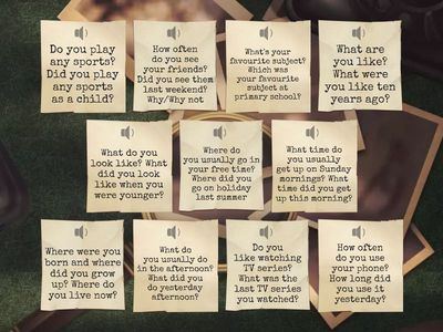 SPEAKING PRACTICE -- SIMPLE PRESENT VS SIMPLE PAST