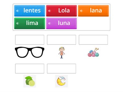 Juego de Palabras Fonemas con "l"