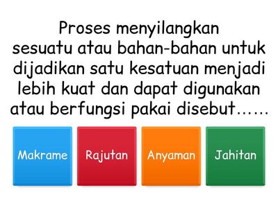 Kuis Materi Anyaman Kelas 5A-SOEDIRMAN 