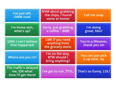 Abbreviations in Messages