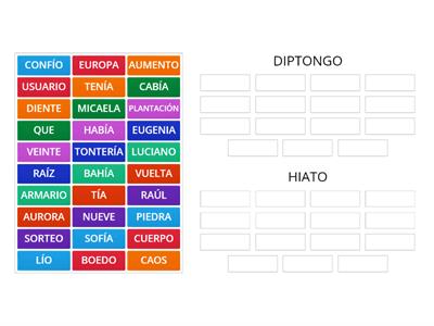 DIPTONGO / HIATO