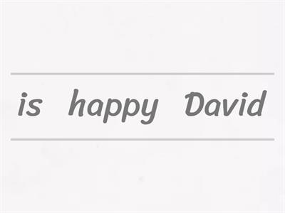 Verb be and emotions unjumble