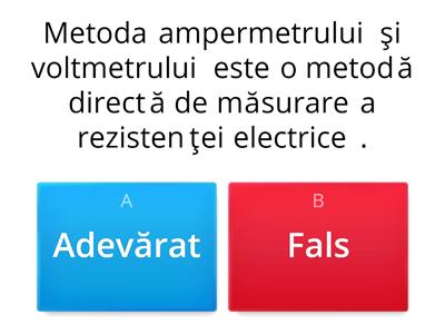 Măsurarea rezistenței cu A și V    nr.1