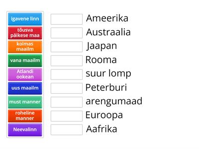 Riikide/mandrite rahvapärased nimetused (9.kl)