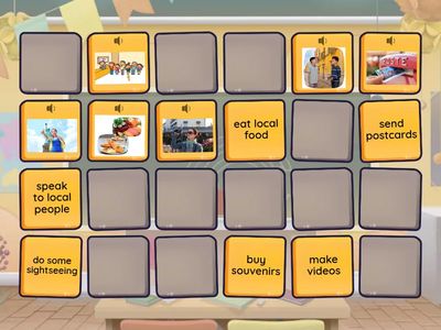 Chapter 5 Vocab (Activities and preparations for a tour)_matching pairs