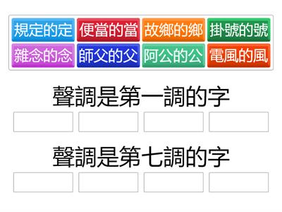 台羅聲調辨別-第一調跟第七調