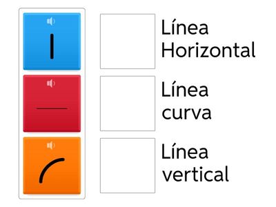 Arrastrar la linea a su nombre correcto 