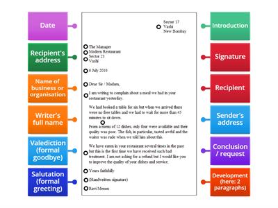 Label a Formal Letter