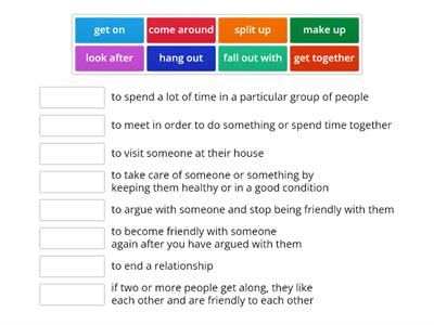 Phrasal verbs: Relationships