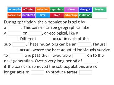 Nat 5 KA6: Speciation